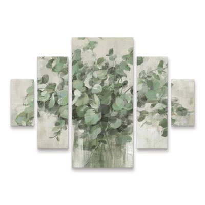 Trademark Fine Art -Danhui Nai Scented Eucalyptus Neutral  Panel Set Art