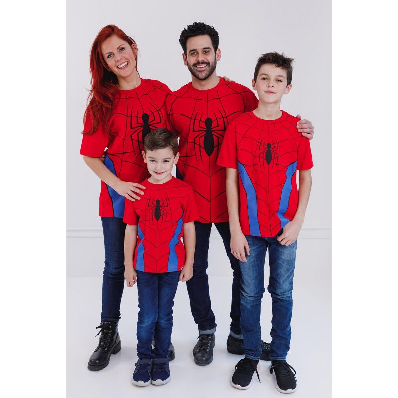 Marvel Spider-Man Miles Morales Spider-Gwen Ghost Spider Matching Family Cosplay T-Shirt Toddler, 4 of 8