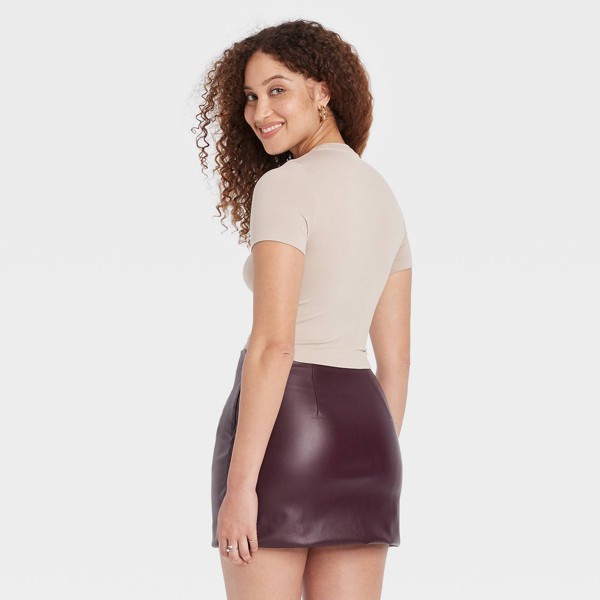 Camiseta bebé sin costuras de manga corta y ajuste ceñido para mujer - A New Day™ 2