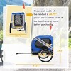 Dog Bike Trailer for Medium Pets,Foldable Bicycle Pet Carrier Wagon with Mesh Windows,3 Entrances - LAOTIES - 3 of 4