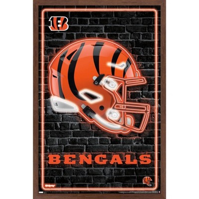 Evergreen Ultra-Thin Edgelight LED Wall Decor, Helmet, Cincinnati Bengals-  19.5 x 15 Inches Made In USA