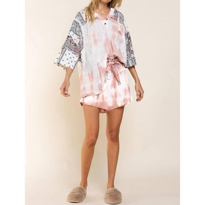 Women's Paisley Mixed Print Top - POL