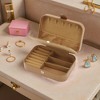 Unique Bargains PU Travel Jewelry Box for Women Display Storage Jewelry Earrings Rings Necklace - 2 of 4
