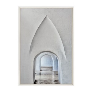 Kate and Laurel Sylvie Through Old San Juan Framed Canvas by Golie, 23x33, White - 1 of 4