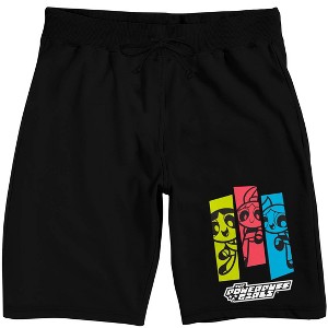 Powerpuff Girls Men's Black Sleep Pajama Shorts - 1 of 4