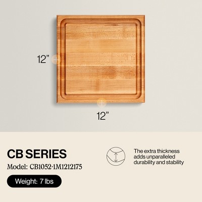 John Boos CCB Series Square Wooden Maple Cutting Board - Thumbnail 3