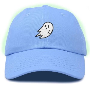 Dalix Ghost Glow in the Dark Embroidered Mens Womens Cotton Dad Hat Baseball Cap Adjustable - 1 of 4