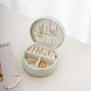 Small Travel Jewelry Case, Portable Jewelry Organizer Box for Necklace Rings Earrings - 2 of 4