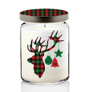 Courtside Market ‘Tis The Season Candle Collection ~ Peppermint 26oz Soy Candle Apothecary Jar with Decorative Tin Lid - 1 of 3