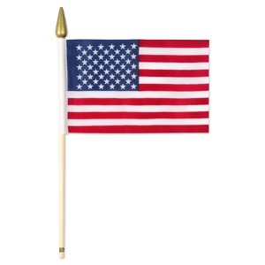 Beistle Pkgd American Flags - Fabric, 4" x 6", (24/Pkg) Multicolored - 1 of 3