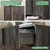 AMERLIFE Fluted Modern Chest Dresser with Pine Handles, Rounded Corners & Anti-Tip, 48" Tall Wood Storage Organizer for Living Room - 4 of 4