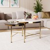 Okak Modern 31.5" Round Coffee Table Lift-top Nesting Coffee Tables with 2 Drawers and Storage for Living Room/Office, Space-Saving - 4 of 4