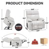 ChicFurnit Living Room Chair Arm Accent Chair Power Lift Oversized Recliner with Lift Assist Massage Vibration Cup Holder, 39.77"*36.62"*42.13" - 3 of 4