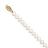 Black Bow Jewelry 5-6mm, White FW Cultured Pearl & 14k Yellow Gold Clasp Necklace - 2 of 4