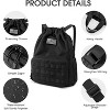 Water-Resistant Drawstring Backpack with Shoe Pocket, Tactical Sports Bag for Gym, Soccer, Basketball - 4 of 4