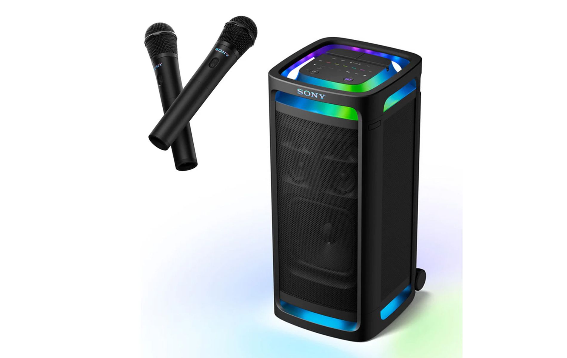 Sony ULT TOWER 9 Bluetooth Party Speaker Bundle with ULT Mic Wireless Microphones