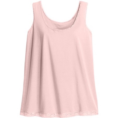 ellos Plus Size Lace Trim Tank