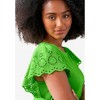ellos Plus Size Eyelet Cap Sleeve Tee - 4 of 4