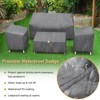 Akefit Gray Outdoor Furniture Cover Set 4-Piece Waterproof Patio Chair Loveseat Table Ottoman Protector - 4 of 4
