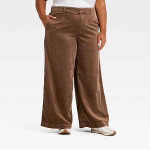 Women's High-Rise Corduroy Palazzo Pants - Universal Thread™ - 1 of 3