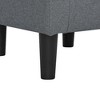 SUGIFT Moss 25.5" Wide Barrel Chair and Ottoman Set, Polyester Upholstery with Tufted Cushion and Black Legs - 3 of 4