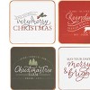 C&F Home Tis The Season Sentiment Christmas Holiday Square Coasters in Red White and Green Backgrounds Set of 4 - 2 of 4