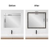 Amanti Art Mirror Makeover Bathroom Mirror Frame Border Kit - Fully Assembled Peel and Stick Frame - Mirror NOT Included - Bark Rustic Char Trim - 4 of 4
