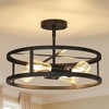 DORESshop 4-Light Black American Style Flush Mount Ceiling Light, E26 Base, Non-Integrated Bulbs, Classic Design - 4 of 4