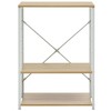 VidaXL Microwave Cabinet White and Oak 23.6"x15.6"x31.3" Engineered Wood - 3 of 4