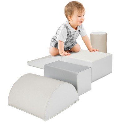 Best Choice Products 5-Piece Kids Climb & Crawl Soft Foam Block Playset Structures for Child Development