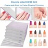 80/80 Grit Nail Files 100 Pcs, Coarse Emery Boards for Acrylic Gel Nails, Double Sided Emory Professional Nail Filers Pack - 2 of 4