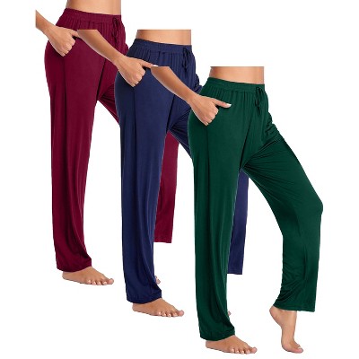 Blue Ice  Women's Loose Fit Classic Lounge Pants-3 Pack