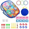 iMountek"5-in-1 Bean Bag Toss, Dart Board & Loop Toss Game Set for Kids, Toddlers & Outdoor Parties"BLUE - 3 of 4