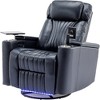 YOOCOZZ 270° Swivel Recliner Chair with 360°Swivel Tray Table, Armrest Storage, Cup Holder and Phone Holder - 3 of 4
