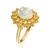 Ross-Simons Opal and 1.00 ct. t.w. Citrine Ring in 18kt Gold Over Sterling - 3 of 4