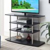 Designs2Go No Tools Wide Highboy 4 Tier TV Stand for TVs up to 46" Black - Breighton Home: Open Shelving, Media Console - 2 of 4