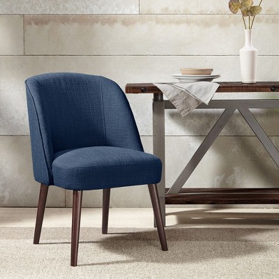 CAVINAS Dining Chairs Kitchen Chairs Side Chair Round Back Dining Chairs with Wood Legs, Fabric Accent for Kitchen, Bedroom