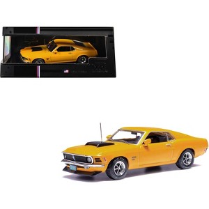 1970 Ford Mustang Boss 429 Bright Yellow with Black Hood Scoop 1/43 Diecast Model Car by IXO Models - 1 of 4