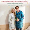 Tirrinia Women Printed Oversized Fleece Wearable Blanket Hoodie Sweatshirt Soft Cozy Gift Wife Woman - 3 of 4