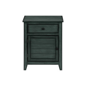 FONTOI Side Table with Storage Drawer&Cabinet, Bedside Table with Clapboard, Nightstand for Living Room, Bedroom, Blue, 13.75"*25.25"*20" - 1 of 4