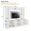 Mid-Century Entertainment Center Wall Unit with Bridge for 70" TV,97.4"W Media Console with Adjustable Shelf and Storage Cabinets-Baofuwish - 4 of 4