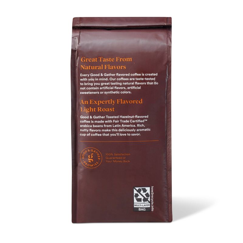 Naturally Flavored Toasted Hazelnut Light Roast Ground Coffee - 12oz - Good &#38; Gather&#8482;, 5 of 8