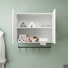 FURNIinspire Bathroom Storage Cabinets Modern Wall Cabinet Home Storage Furniture With Adjustable Shelf, Towel Bar, Hooks, White, 31.5"*11.81"*29.92" - 2 of 4