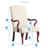 CAVINAS Jacquard Diamond Fabric Accent Chair with High Backrest,Gooseneck Armchair,Upholstered Living Room Chairs,Reading Chairs for Living Room - 3 of 4
