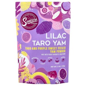 Suncore Foods Lilac Taro Yam, Taro and Purple Sweet Potato Yam Powder, 5 oz (142 g) - 1 of 2