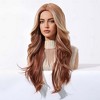 Jessie's Wig 26 Inch Wavy Wig Synthetic Wig Cooper Brown Mixed Blonde 1 Pc/Pack - 3 of 4