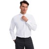 INSPIRE CHIC Men's Long Sleeve Button Down Collar Regular Fit Business Oxford Dress Shirt - 2 of 4