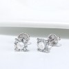 Amore Stud Solitaire Earrings for Women by Ginger Lyne 2Ctw or 4Ctw Topaz Sterling Silver - 4 of 4