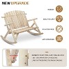 Karl Home | 47 in. Solid Wood High Back Outdoor Rocking Bench - 4 of 4