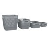 Life Story Extra Large Storage Basket, Decorative Plastic Home Organizer, Lightweight Versatile Tub with Built-In Handles, 26 Quart, Black, 4 Pack - 3 of 3